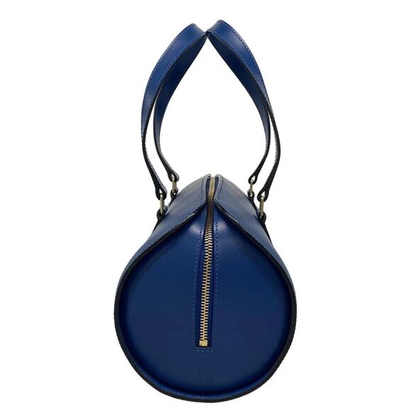 LOUIS VUITTON Soufflot Toledo Blue Epi Handbag W Pouch EUC - Picture 4 of 14